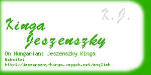 kinga jeszenszky business card